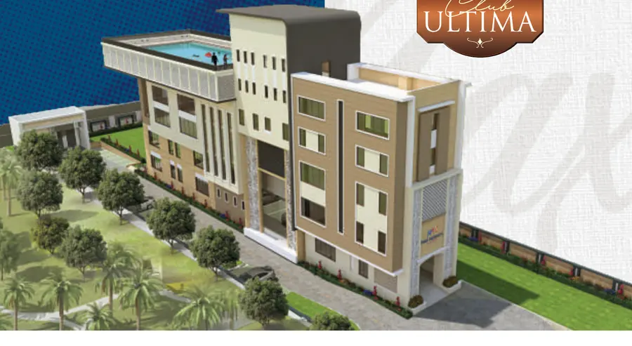 The six-level Club Ultima clubhouse building